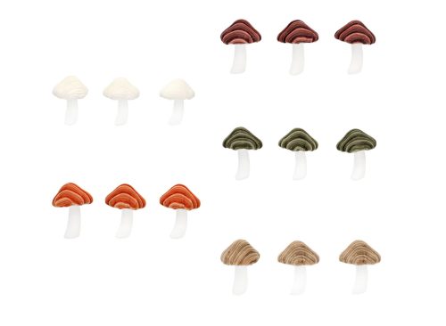 Seasonal Collection Harvest-themed Mushroom Decor, Assorted Colors