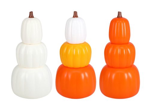 Seasonal Collection Stacked Pumpkin Decor, Assorted Colors