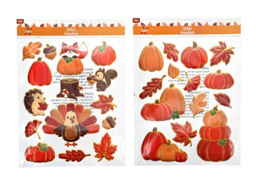 Seasonal collection Harvest Theme Embossed Stickers, Assorted Styles