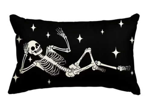 Sm:)e Spooky Skeleton Halloween Throw Pillow Cover 12 x 20 Inch Decorative Outdoor Cushion Covers
