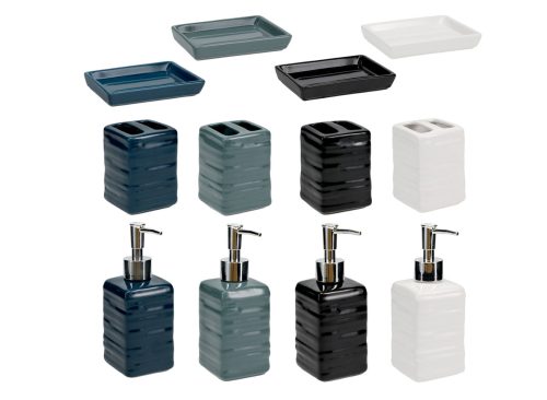 Solid Color Bathroom Accessory, Assorted Colors, 3-pc Pack