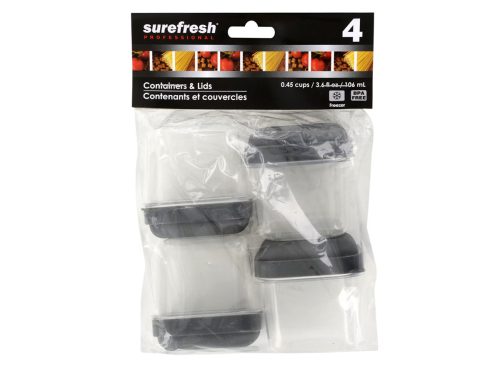 Sure Fresh Plastic Snack Containers with Lids