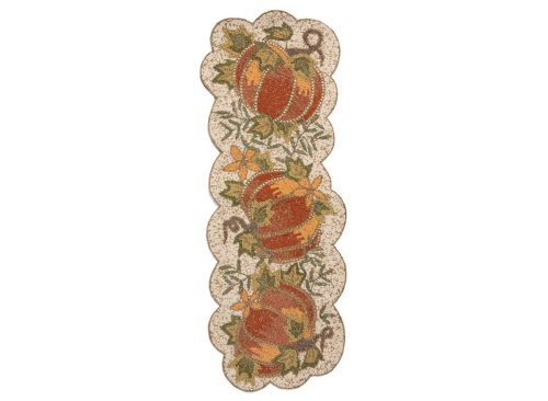TAHARI HOME Beaded Pumpkin Table Runner