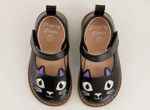 Toddler Black Cat Mary Jane Shoes