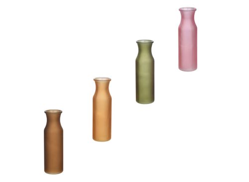 Translucent Glass Milk Bottle Vases