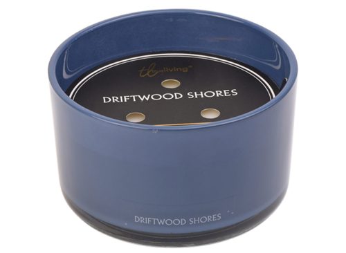 True Living Driftwood Shores Scented Low Bowl Candle