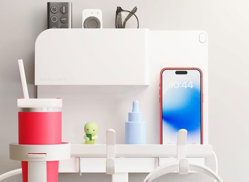 WallShelfie Bedside Wall Organizer & Dorm Decor for Dorm Room - White | Dorm Room Essential, Floating Bedside Shelf Wall Mount Organizer