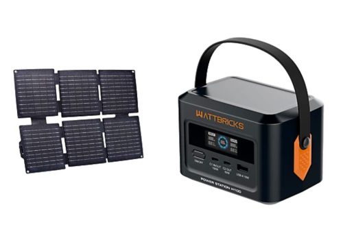 Wattbricks Energy 120W Portable Power Station and 30W Portable Solar Panel Bundle