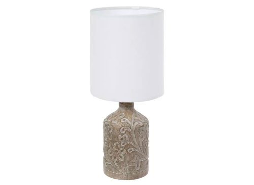 Weathered Brown Floral Lamp