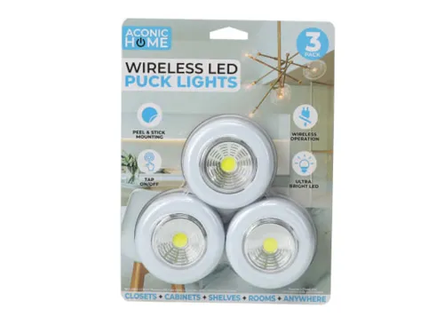 Wireless LED Puck Lights 3-Pack