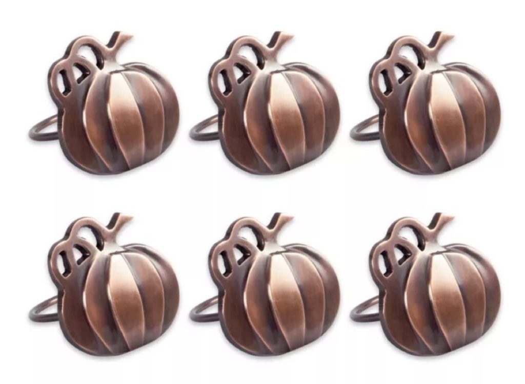 DII Harvest Pumpkin Napkin Rings, 6 pc.