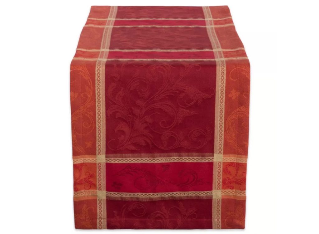 DII Harvest Wheat Jacquard Table Runner