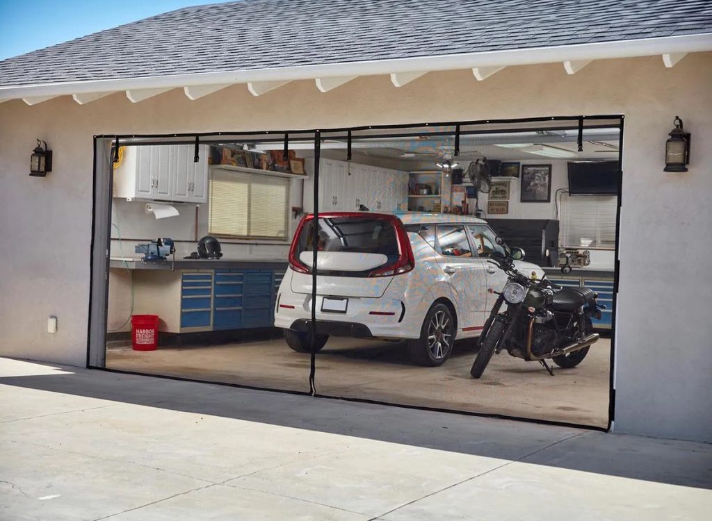 Double Garage Magnetic Screen Door