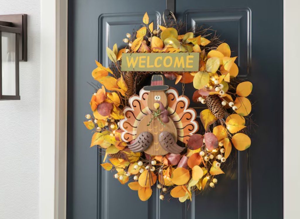 Glitzhome Hanging Turkey Door Decoration