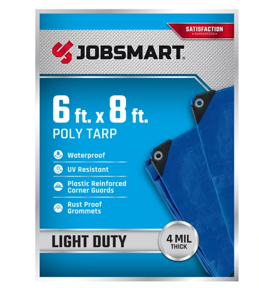 JobSmart 6 ft. x 8 ft. Light-Duty Poly Tarp