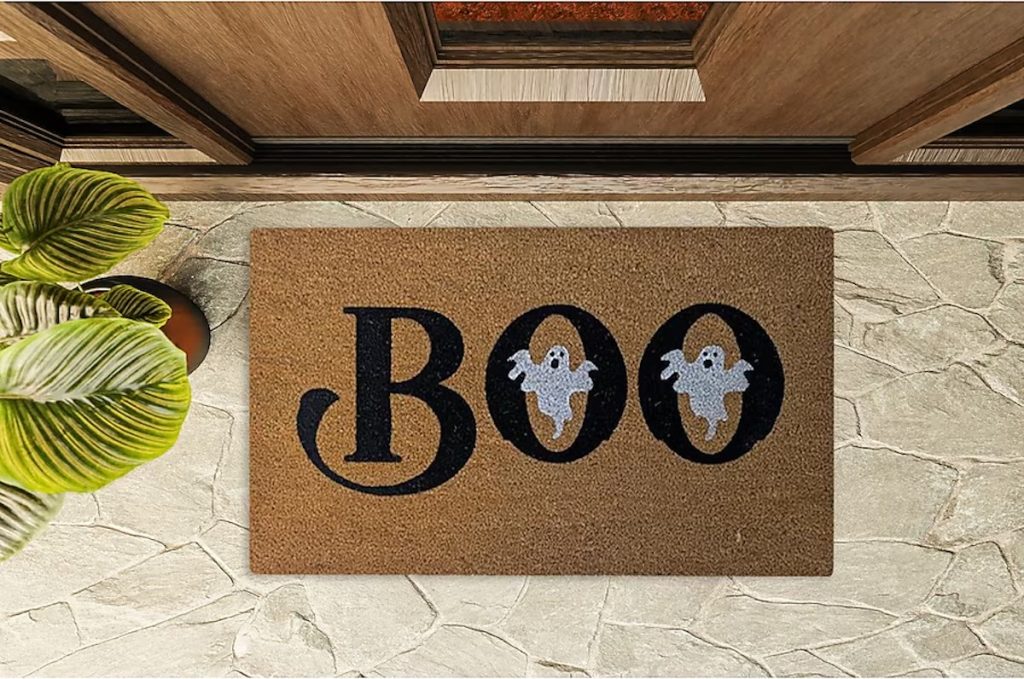 Kate Aurora Halloween Boo Outdoor Welcome Mat