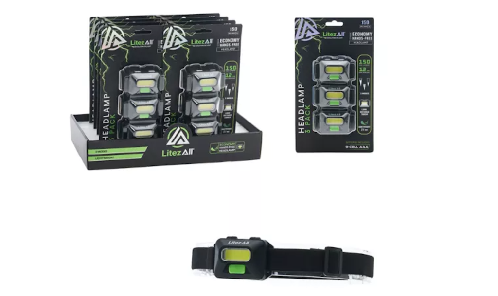 LitezAll Economy Headlamp, 3 pk.