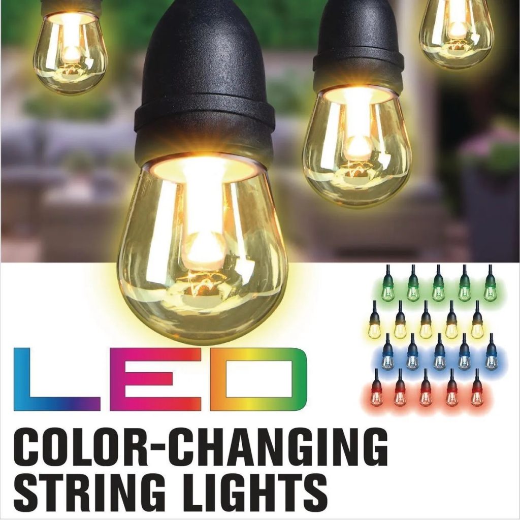 Luminar Outdoor Color-Changing LED String Lights