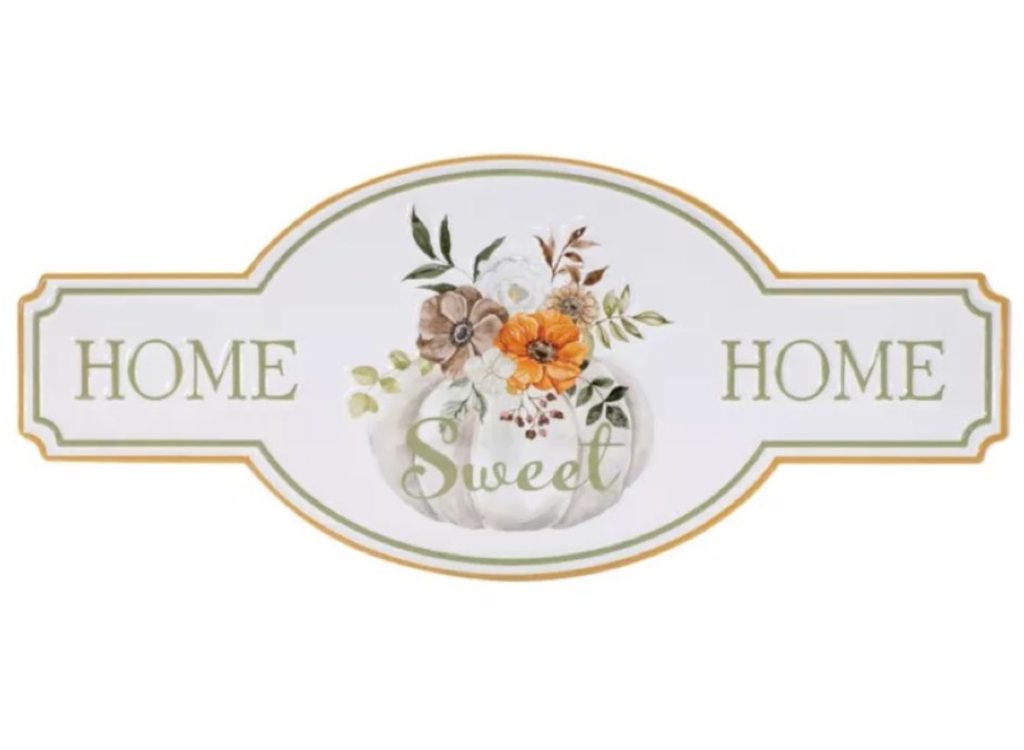 Melrose International Metal Fall Home Sweet Home Sign
