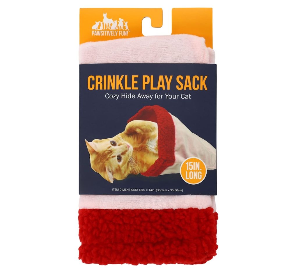 Pawsitively Fun Crinkle Play Sack For Cats