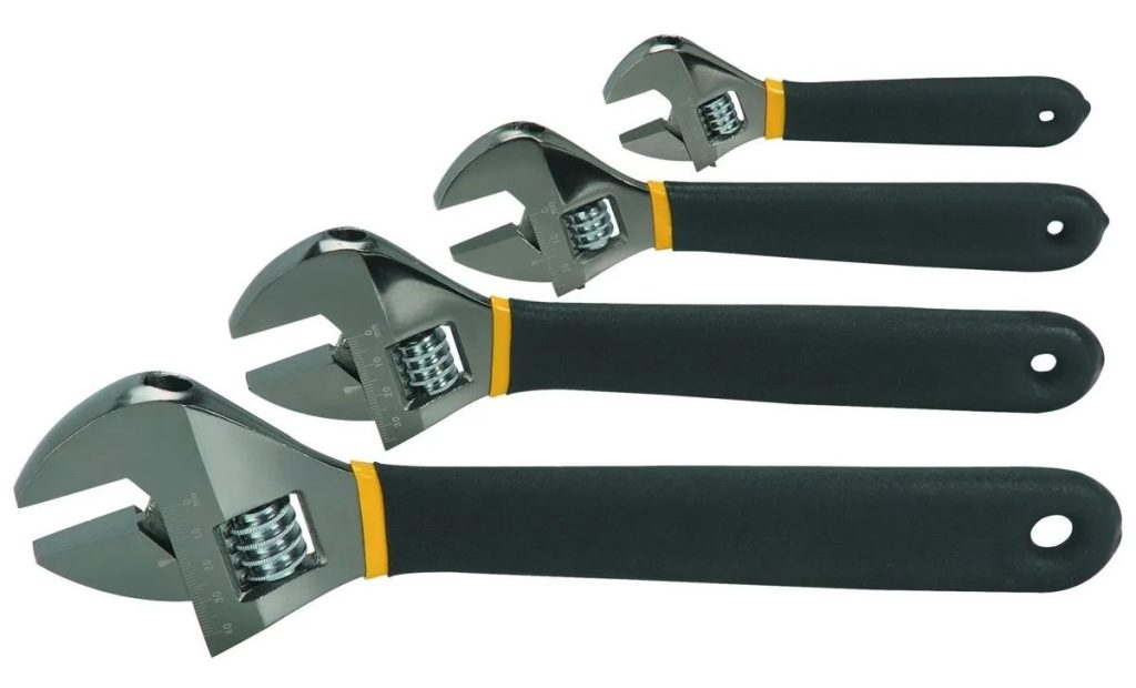 Pittsburgh Adjustable Wrench Set, 4-Piece