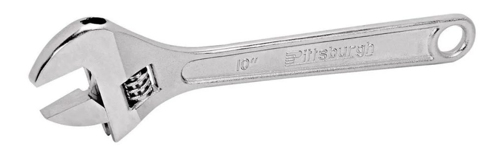 Pittsburgh 10 in. Steel Adjustable Wrench