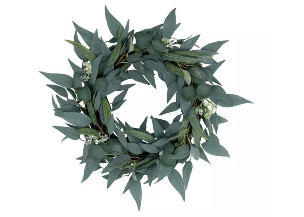 Red Shed 22 in. Artificial Olivia Eucalyptus Mixed Wreath