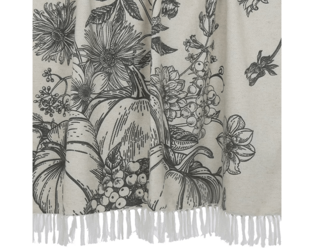 Red Shed Floral Throw