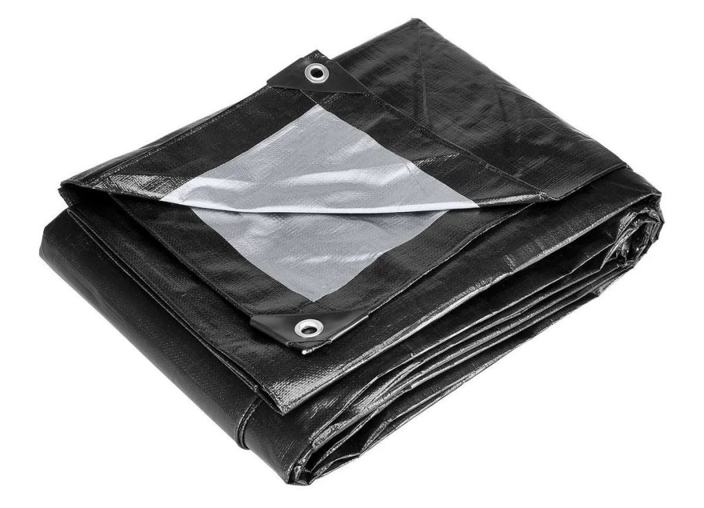 10 ft. x 12 ft. Silver and Black Extreme-Duty Weather-Resistant Tarp