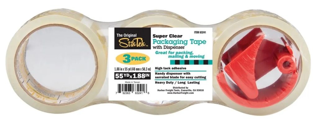 Stiktek 55 yd. Clear Packaging Tape 3-Pack