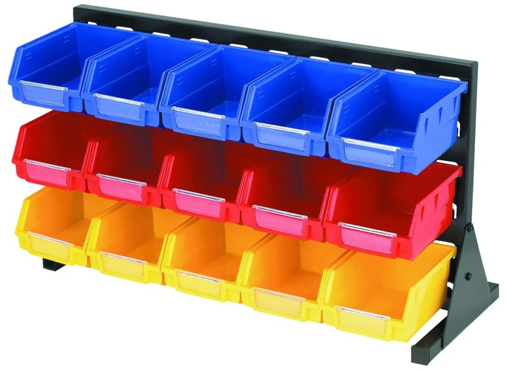 Storehouse 15-Bin Tabletop Parts Rack