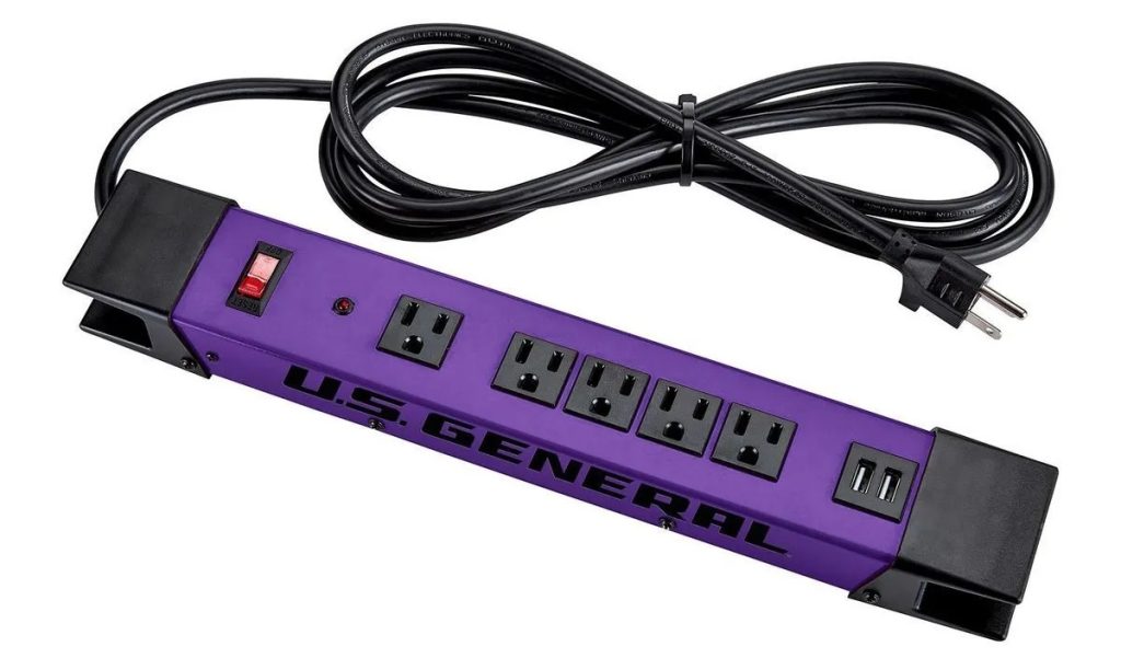 U.S. General 5-Outlet Magnetic Power Strip
