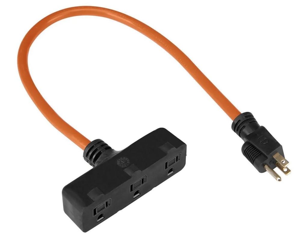 Vanguard 2 ft. Triple-Tap, 3-Outlet Extension Cord