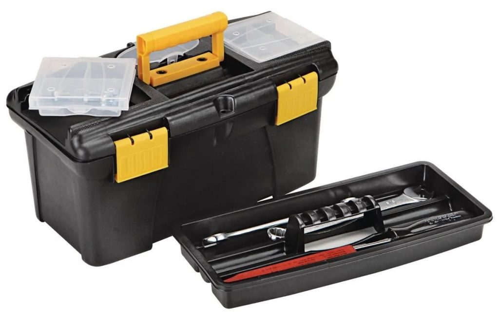 Voyager 12 in. Toolbox with Top Tray