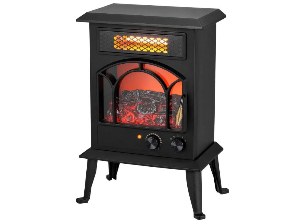 750/1500 Watt Wood Stove Style Electric Heater