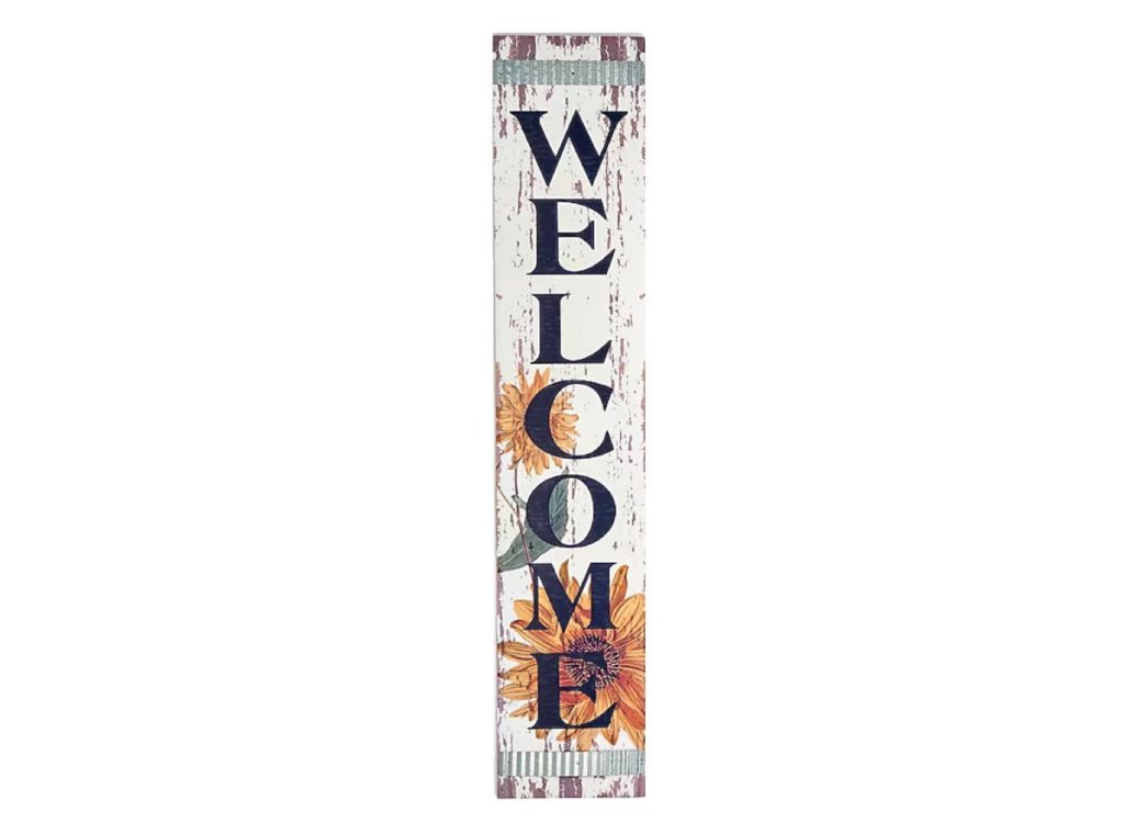 Worth Imports 47 in. Sunflowers Welcome Sign