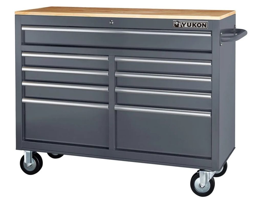 Yukon 46 in., 9-Drawer Mobile Storage Cabinet