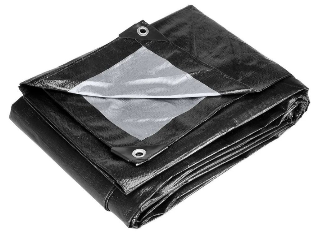 10 ft. x 12 ft. Silver and Black Extreme-Duty Weather-Resistant Tarp