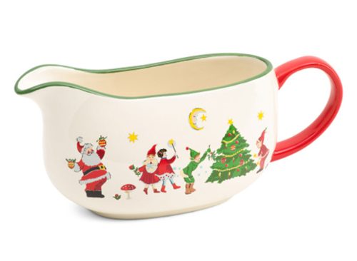 CATH KIDSTON 16oz Stoneware Christmas Gravy Boat