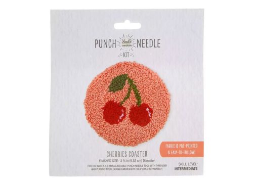 Cherries Coaster Punch Needle Kit