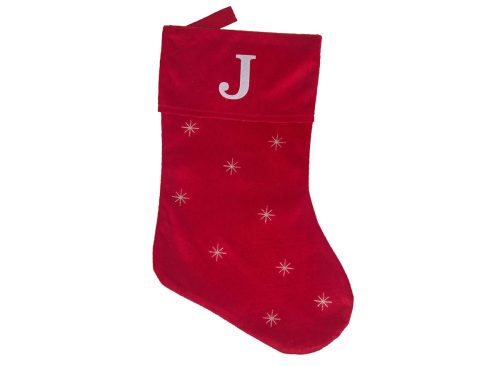 Christmas Monogram Letter 'J' Stocking, 17 in
