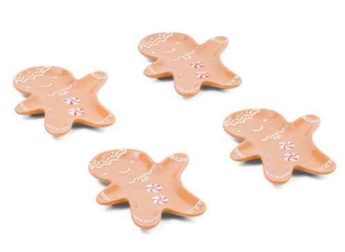 GODINGER 4pk Gingerbread Man Appetizer Plates