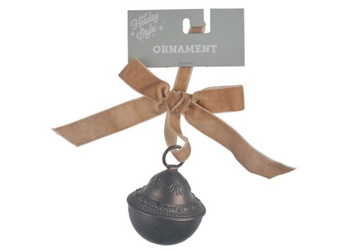 Holiday Style Christmas Bronze Cascade Bell Ornament