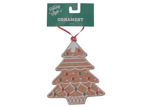 Holiday Style Christmas Gingerbread Metal Ornament