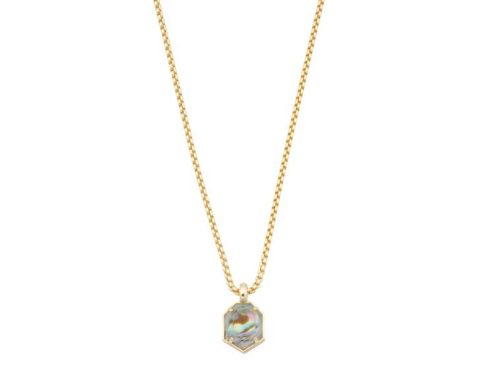 KENDRA SCOTT Teo Gold Abalone Shell Necklace
