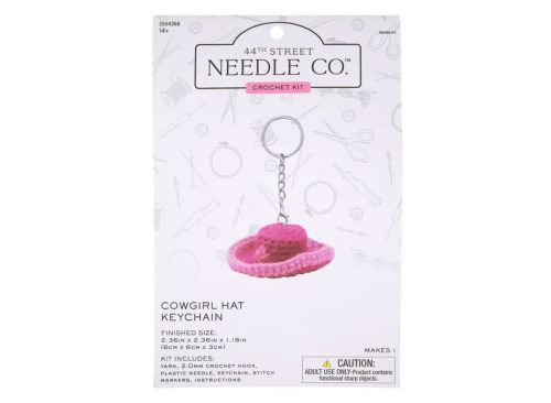 Pink Cowgirl Hat Crochet Keychain Kit