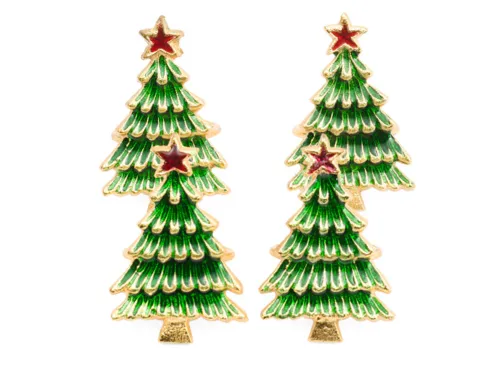 TAHARI HOME Set Of 4 Christmas Tree Napkin Rings