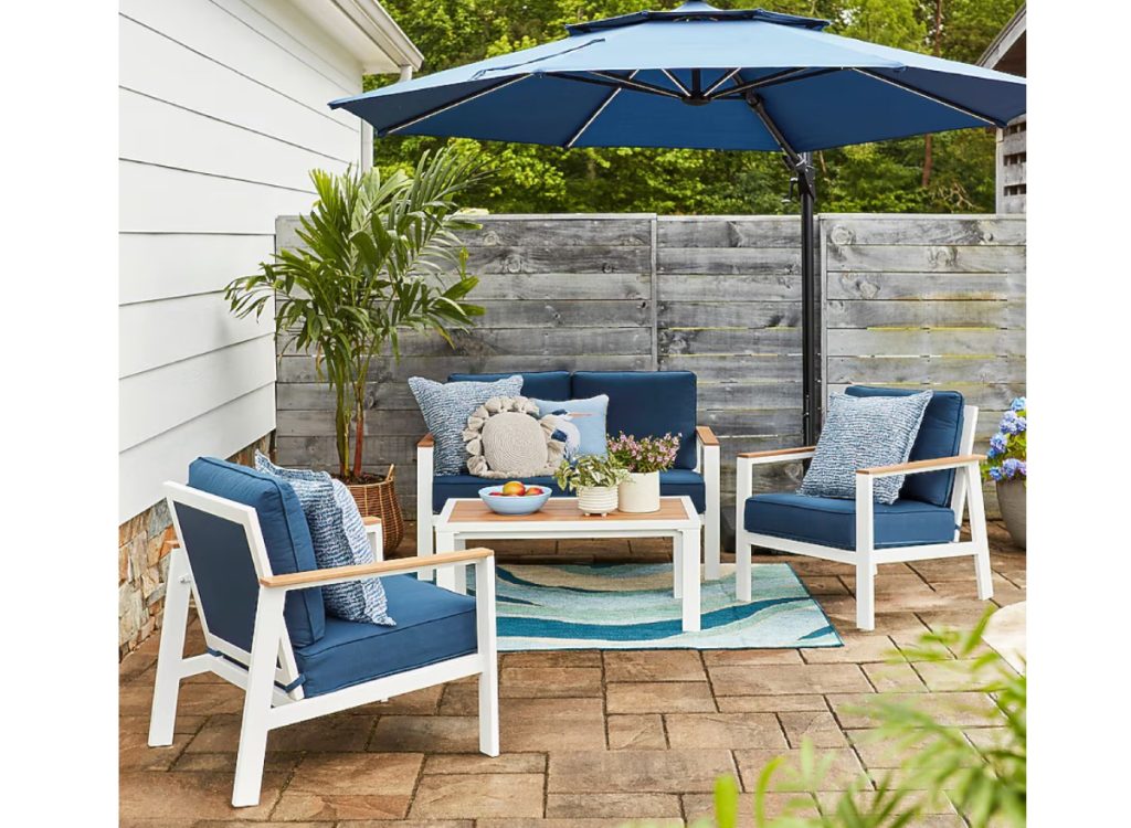 Allen + Roth Chatham Pier 4-Piece Patio Conversation Set