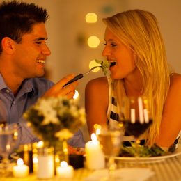 eating something fancy together can help couples relax