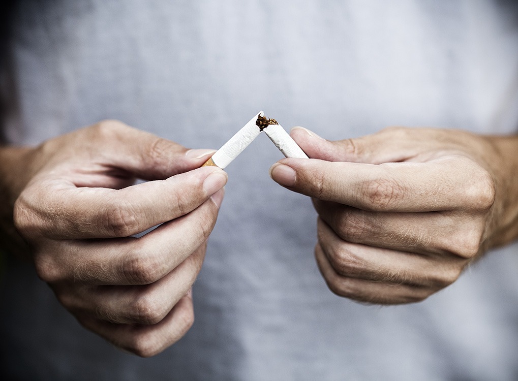 quitting smoking helps with stress relief